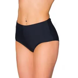 Aquarti Bikini-Hose Aquarti Damen Bikinihose Bikini-Slip mit Hohem Bund schwarz 46