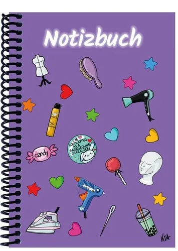 A 5 Notizbuch Manga Items, lila, liniert Spiralbindung, Notizbuch, Tagebuch, ...