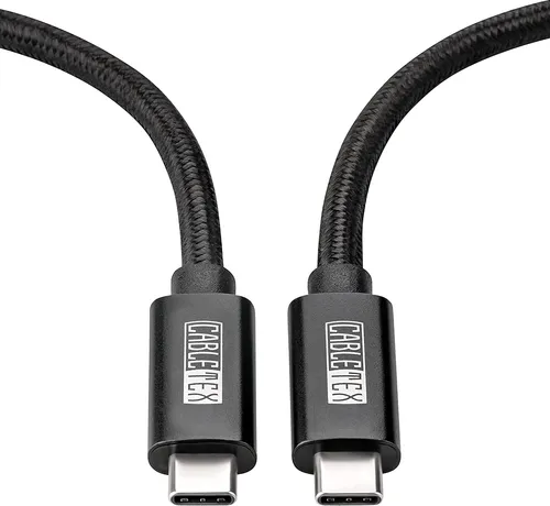 CABLETEX USB 4 Monitorkabel 50cm - 8K HD Unterstützung - USB-Kabel für 8K@60Hz Video und ultra-schnelle 40 Gbit/s Datenübertragung. Ideal für MacBook Pro, Docking Stationen und mehr. Robustes Design für über 10.000 Biegungen.