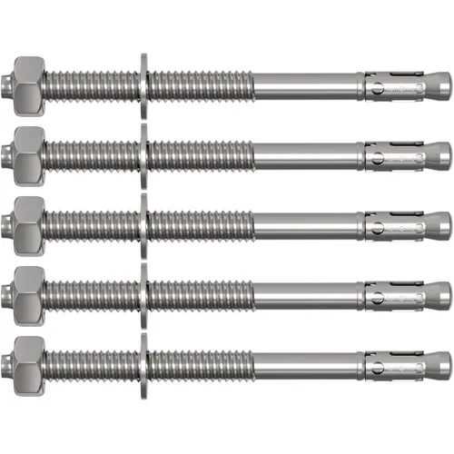 5x M12x220mm Schwerlastanker Verzinkt Keilanker Schwerlastdübel Bolzenanker Blit