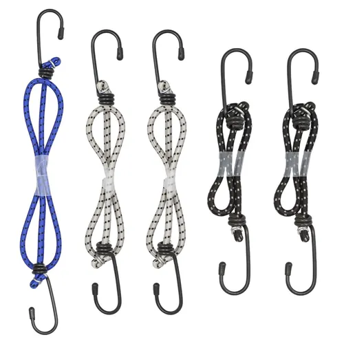 5x Spanngummi mit Haken 30 - 60 cm Spannseil Gepäckgummi Expander set