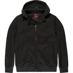 Vintage Industries Riggs Textiljacke - Wasserdicht und Atmungsaktiv in Schwarz - XL - Funktionsjacke mit Mesh-Futter, verstellbarer Kapuze und winddichtem Design, ideal für Outdoor-Aktivitäten bei jedem Wetter.