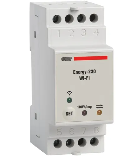 VEMER VE794600 ENERGY WIFI - Smart WLAN Stromzähler - Intelligenter WLAN-Stromzähler für effizientes Energiemanagement, ideal zur Überwachung des Stromverbrauchs in Ihrem Zuhause