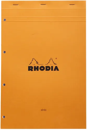 RHODIA Notizblock No. 20, DIN A4+, franz. Lineatur, orange von Rhodia