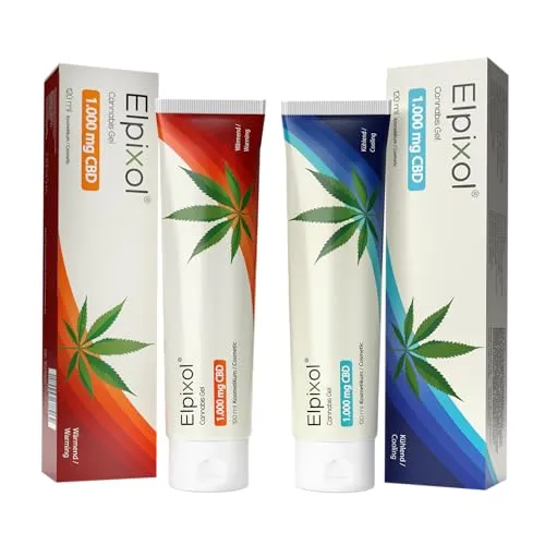 ELPIXOL® Cannabis Gel Bundle mit 1.000 mg CBD – Wärmesalbe & Kühlgel - CBD-Salben für aktive Menschen – das Elpixol® Cannabis Gel Bundle bietet wärmende und kühlende Effekte zur Muskelentspannung und Hautpflege, ideal nach Sport oder langen Arbeitstagen.