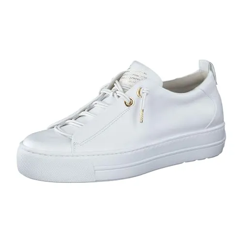 Paul Green Damen SUPER Soft Pauls - Weiße Low-Top Sneaker - Damen-Sneaker mit flacher Plateausohle und leichtem EVA-Material, ideal für Freizeit und Sport, bieten höchsten Komfort und Stil.