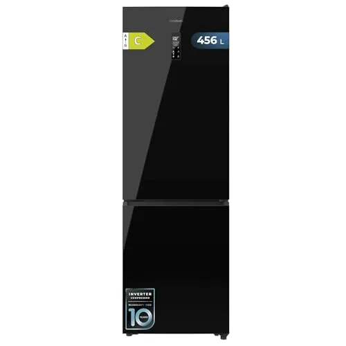 Cecotec Total No Frost Bolero CoolMarket Combi 456 Black Glass