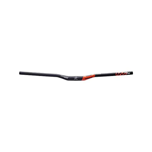 Reverse Base Fahrrad Lenker 31.8mm 790mm schwarz/Fox orange - Fahrradlenker mit 18mm Rise für optimalen Komfort und Kontrolle beim Fahren, perfekt für Mountainbiking und Freizeitfahrten.