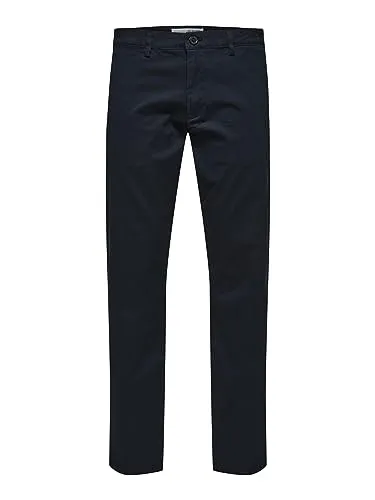 SELECTED HOMME Chinohose SLH175-SLIM NEW MILES FLEX PANT NOOS - Modische Chinohose in Dark Sapphire, aus elastischem und pflegeleichtem Material, ideal für Freizeit und Büro.