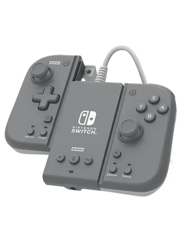 Hori Split Pad Compact Attachment Set - Grau - Gaming-Zubehör für Nintendo Switch, bietet komfortable Schultertasten und Turbo-Funktion, ideal für ein vollwertiges Gaming-Erlebnis unterwegs.