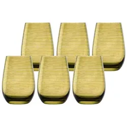 Stölzle Lausitz TWISTER Becher 465 ml oliv 6er Set in grün von Stölzle