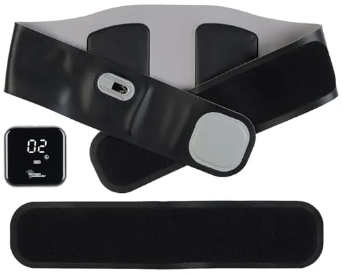 newgen medicals EMS Gürtel mit Wärme: 2in1-Akku-Bauchmuskeltrainer-Gürtel mit EMS-Technologie & Heizfunktion (Bauchweggürtel, Bauchtrainer, Bauchmuskulatur)