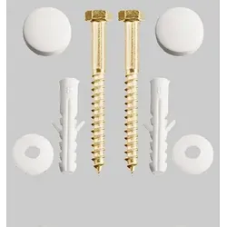 Haas Sanitär- WC Befestigungssatz Abdeckkappen weiß 3956 Ersatzteil