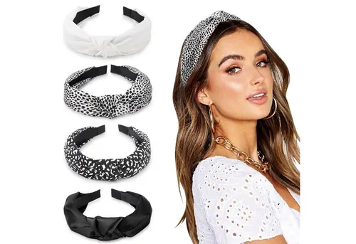 LuxusKollektion Haarreif Haarreifen Damen Mädchen 4 Stück Breites Stirnband Set Anti-Rutsch