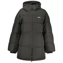 Damen Langer Schwarzer Mantel mit Kapuze – Stylisch und Funktional
