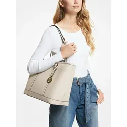 Michael Kors Damen Handtasche 35F0GTVT9L-LT-CREAM - Elegante Handtasche in Beige (44 x 29 x 16 cm), aus hochwertigem Leder mit Reißverschluss und praktischem Markenetui – perfekt für modebewusste Frauen!
