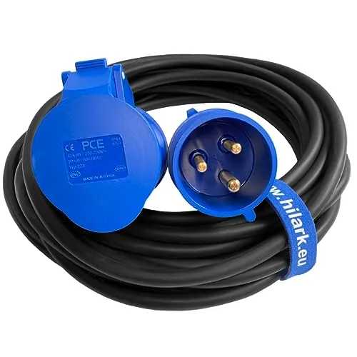 H07RN-F 3x4 mm2 CEE Verlängerungskabel 5m Schwarz Hilark