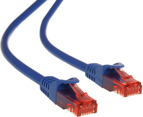 Ethernet Patchkabel 2x RJ45 UTP cat6 Netzwerk Lan Kabel blau 0,5 Meter