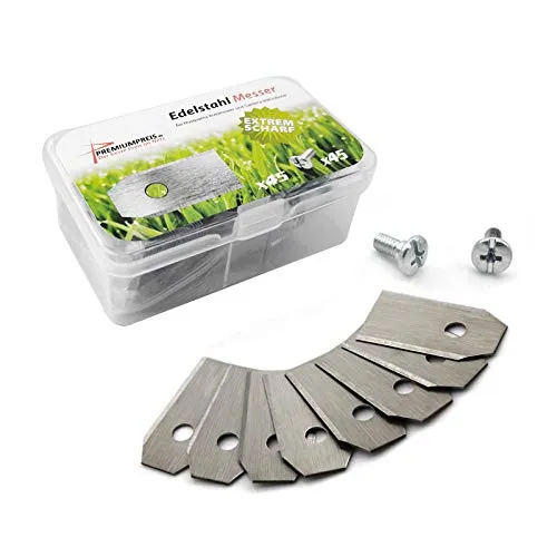 Ersatz Messer Klingen kompatibel mit Husqvarna Automower/Gardena Mährobotor (0,75mm / 3,1g) inkl. Schrauben - Premiumpreis® (45)