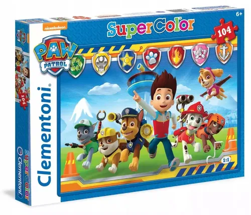 Puzzle 104 elementy. Supercolor. Psi Patrol Clementoni 8005125279456