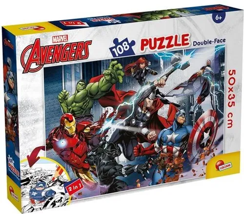 Puzzle dwustronne 108 Marvel Avengers