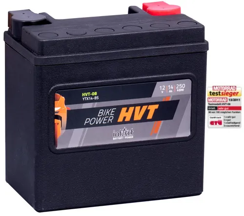 HVT-08 12V 14Ah 250A EN SLA Technologie Harley Davidson Motorradbatterie YTX14BS