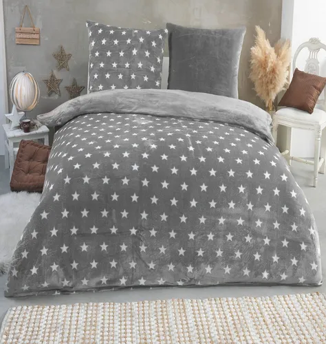 Malika Wendebettwäsche 200x200 cm in grau von MALIKA