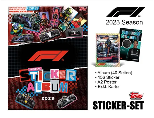 Topps F1 Formel 1 Sticker-Set 2023 von Topps