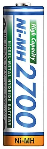 X Panasonic Akku BK-3HGAE mit HR6 AA Mignon Typ 2700 1,2V Ni-MH 1