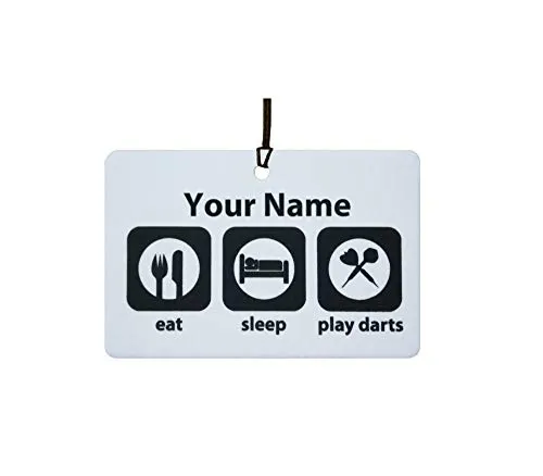 Personalisierter Eat Sleep Play Darts Auto Lufterfrischer