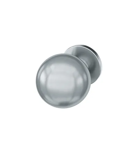 FSB Knopf 23 0803, Ausführung Türgriff (außen) fest, Rosette, rund, Vierkant 8mm, DIN Links-Rechts, ohne Stütznocken, edelstahl fein matt 0 23 0803 00005 6204