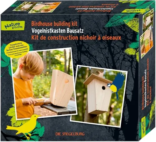 Die Spiegelburg - Vogelnistkasten Bausatz - Nature Zoom - 23172, Bastelset für Mädchen und Jungen, hochwertiges Geschenk Set aus Tannenholz zum selbst Zusammenbauen