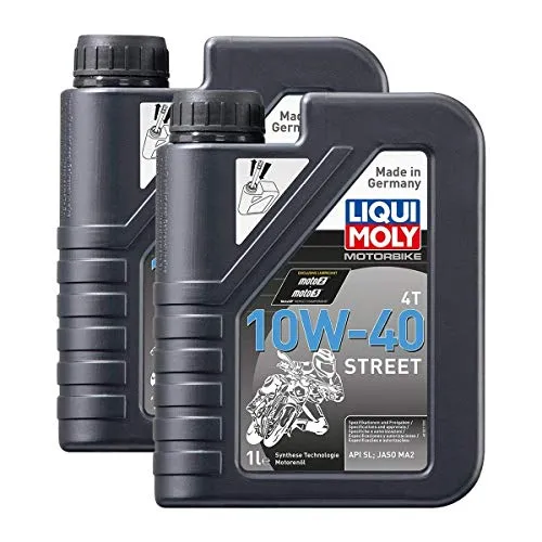 2X LIQUI Moly 1521 Motorbike 4T Racing Engine Oil Motorenöl 10 W-40 1L