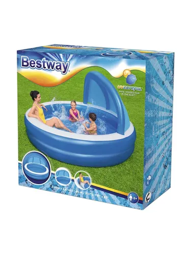 Lay-Z-Spa BW Family Pool Summer Days 241x241x122 - Swimmingpool für die ganze Familie, ideal für entspannte Sommertage mit Platz für bis zu 6 Personen.