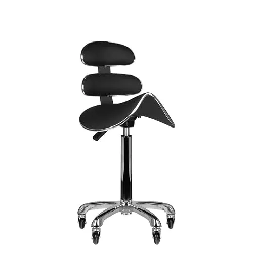 ACTIVESHOP Rollhocker Kosmetik Hocker Friseurhocker Roll Speed AM-880 schwarz