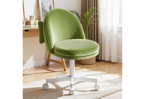 COMHOMA Homeoffice Stuhl ohne Armlehnen, Drehstuhl mit Rückenstütze