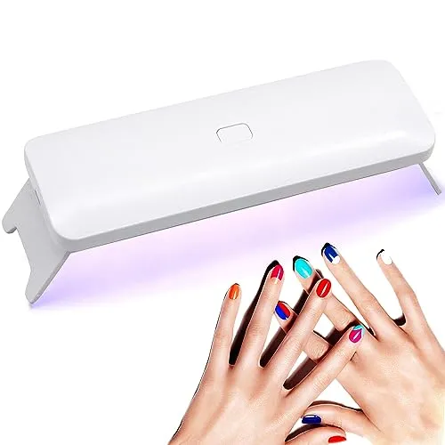 Kizaten Mini UV lampe für Gelnägel, 18W Nageltrockner mit Tragbarer USB-Ladefunktion, 30/60s Timing-Funktion, LED nagellampe ist für alle Gele Geeignet