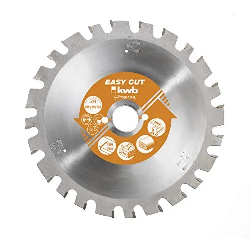 Produktbild kwb Kreissägeblatt 150 x 16 mm, Made in Germany, Nagelfest, für Holz mit Metallresten, Universal Sägeblatt für z.B. Metalle, Holz und Kunstoffe