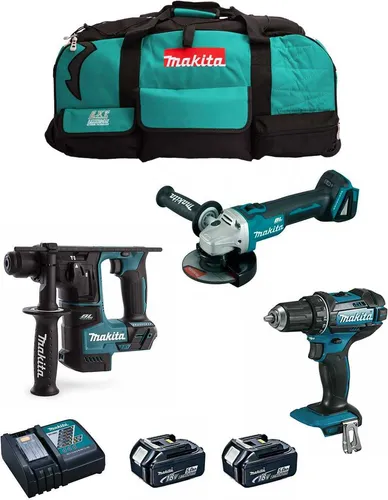 MAKITA Kit MK301 (DDF482 + DHR171 + DGA504 + 2 x 5,0 Ah + DC18RC + LXT600)