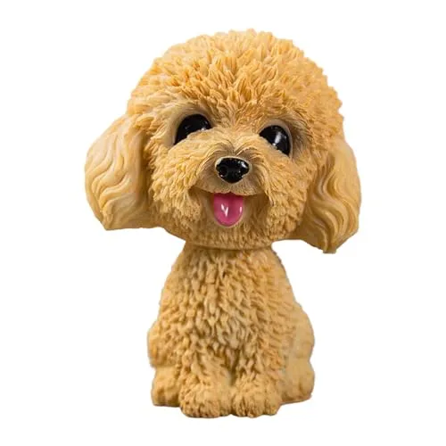 Luckxing Wackelkopffiguren Kunststofferzeugnisse Wackeldackel Wackelkopfhund, Hiromi 9,5 cm Figur Wackelhund Auto-Innendekoration Schüttelt Den Kopf Hundedekoration