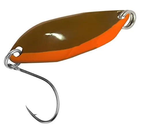 Spoon Blinkender Forellenblinker 3,3g zum Spinnfischen, Blinker für Barsche und Forellen, braun/orange