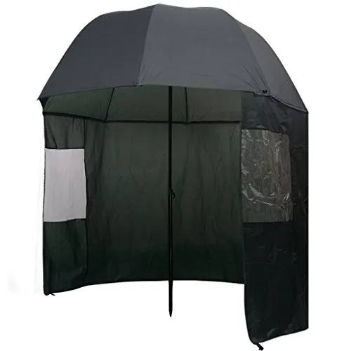 vidaXL Angelschirm 300x240cm - Der perfekte Begleiter für Angler - Sonnenschirm mit 100% wasserdichten Seitenwänden und UV-Schutz, ideal für komfortables Angeln bei jedem Wetter. Leicht und schnell aufzubauen, stabil durch pulverbeschichtetes Stahlgestänge.