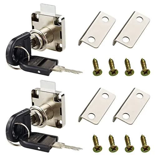 SZCXDKJ 2 Sets Sicherheits-Schubladen-Schlösser, Zinklegierung, Nockenschlösser für Briefkasten, Schublade, Schrank