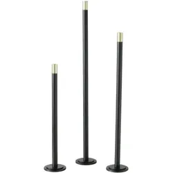 Kerzenständer für Tischkerzen MATS, 3er-Set in schwarz von BOLTZE