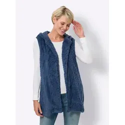 Sieh an! Jerseyweste blau 42 – Sportliche Fleecejacke mit Kapuze