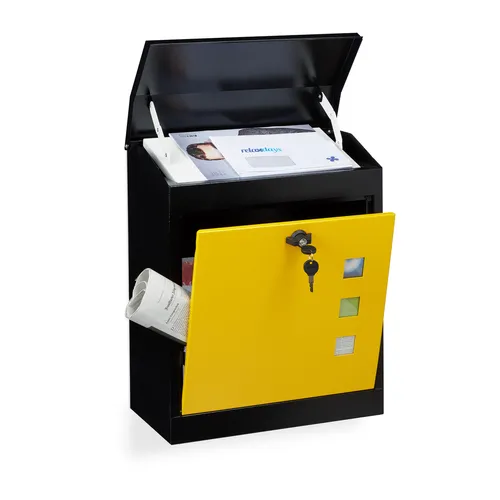 Sicherheitsbriefkasten groß - wetterfest und abschließbar - Briefkästen & Briefkastenklappen, ideal für Pakete, mit robustem Stahl und wetterfestem Design für maximale Sicherheit und Langlebigkeit.