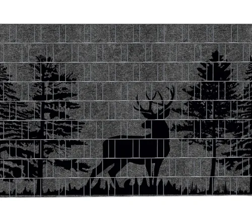 zaunzu Sichtschutzstreifen FORREST 3 - Bedruckter Sichtschutz 2,5m x 1,8m, (1 Rolle, Motivdruck Sichtschutzstreifen), Einfarbiger Druck für Doppelstabgitter