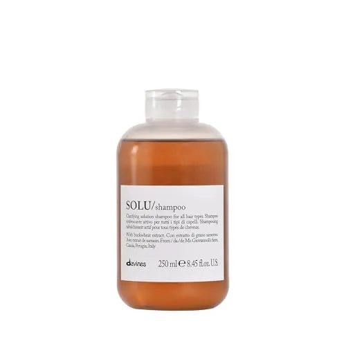 Davines SOLU Shampoo 250ml - Reinigendes Shampoo für frisches Haar, ideal zur Entfernung von Rückständen und für voluminöses Haar.