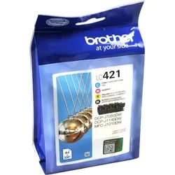 Brother LC-421VAL 4er-Set Druckerpatronen in schwarz von Brother