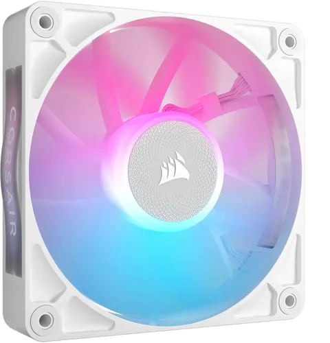 Corsair iCUE LINK RX120 RGB 120mm PWM-Lüfter - Weiß - Gehäuselüfter mit hohem statischen Druck von 4,38 mm-H2O und bis zu 126 m³/h Luftstrom. Perfekt für präzise Kühlung und lebendige RGB-Beleuchtung für Ihr System.